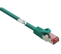 Renkforce RF-5372558 RJ45 Câble réseau, câble patch CAT 6 S/FTP 3.00 m vert avec cliquet d'encastrem