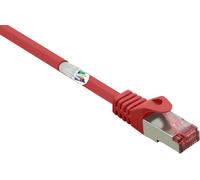 Renkforce RF-5372564 Câble réseau RJ45, câble patch CAT 6 S/FTP 10.00 m rouge avec protection de nez d'encliquetage, contacts plaqués or, ignifugé 1 pc
