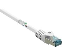 Renkforce RF-5462396 Câble réseau RJ45, câble patch CAT 6a S/FTP 20.00 m blanc avec protection contre l'encliquetage, ignifugé 1 pc