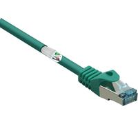 Renkforce RF-5462398 RJ45 Câble réseau, câble patch CAT 6a S/FTP 15.00 m vert avec cliquet d'encastrement, ignifuge 1 pc(s)