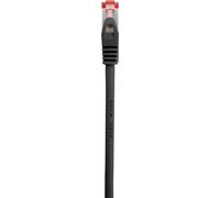 Renkforce RF-5469256 RJ45 Câble réseau, câble patch CAT 6 S/FTP 2.00 m noir avec cliquet d'encastrement, contacts dorés, ignifuge
