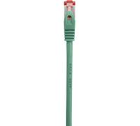 Renkforce RF-5503262 RJ45 Câble réseau, câble patch CAT 6 S/FTP 10.00 m vert avec cliquet d'encastrement, contacts dorés