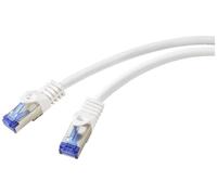 Renkforce RF-5771522 RJ45 Câble réseau, câble patch CAT 6a S/FTP 1.00 m blanc sans halogène 1 pc(s)
