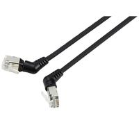 Renkforce RF-6071550 RJ45 Câble réseau, câble patch CAT 6a F/UTP 2.00 m noir Contacts enfichables orientables à 360°, Câble de