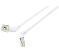 Renkforce RF-6071566 RJ45 Câble réseau, câble patch CAT 6a F/UTP 1.00 m blanc Contacts enfichables orientables à 360°, Câble de