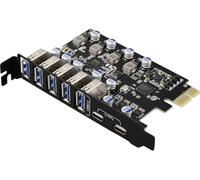 Renkforce RF-6613198 5+2 ports Carte contrôleur USB 3.0 USB 3.0, USB-C® (USB 3.2 Gen 1) PCIe x1