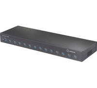 Renkforce RF-6677282 Hub USB 13 ports USB-A USB 3.2 Gen2 10 GBit/s pour applications industrielles, Montage en rack possible