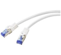 Renkforce RF-6830450 RJ45 Câble réseau, câble patch CAT 6a S/FTP 0.50 m blanc