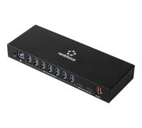 Renkforce RF-7403762 Hub USB 10 Ports USB-A, USB-C® USB 3.2 Gen1 5 GBit/s pour Applications industrielles Noir RF-IH10-