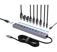 Renkforce RF-7465830 Hub USB 10+1 ports USB-C® USB 3.0 5 GBit/s pour une