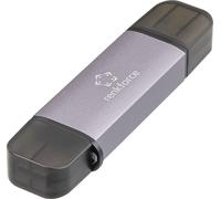 Renkforce RF-CR-200 Lecteur de carte mémoire externe USB-A, USB-C® gris foncé