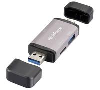 Renkforce RF-CR-480 Lecteur de carte mémoire externe USB-A, USB-C® aluminium-gris