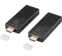 Renkforce RF-HDMID-500 Set de transmission sans fil HDMI 30 m 5.8 GHz 3840 x 2160 Pixel Transmission sans fil sécurisée