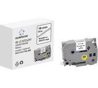 Renkforce RF-LT-BTZe241 compatible remplace Brother TZe-241 18 mm Couleur de ruban: blanc Couleur de police: noir 8 m