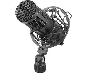 Renkforce RF-MIC-510 Microphone USB sur Pied Type de Transmission (détails) : USB avec Mallette, araignée, avec Protection Contre Le Vent, avec