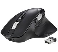 Renkforce RF-OBTM-500 Souris ergonomique sans fil optique noir 8 Boutons 3200 dpi ergonomique, fonction Multipair
