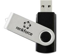 Renkforce RF-USBS-180 1GB USB 2.0 Stick Clé USB 1 GB noir-argent RF-7557590 USB 2.0