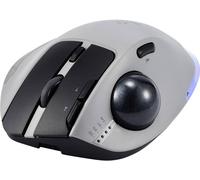 Renkforce RF-WLEM-500 Souris ergonomique sans fil, radio, Bluetooth optique gris, noir 7 Boutons 400 dpi, 800 dpi, 1600 dpi, 2400 dpi, 4800 dpi trackball à