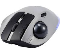 Renkforce RF-WLEM-500 Trackball sans fil, radio, Bluetooth optique gris, noir 7 Boutons 400 dpi, 800 dpi, 1600 dpi, 2400 dpi, 4800 dpi ergonomique, trackball à