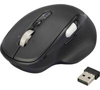 Renkforce RF-WM-220 Souris sans fil, Bluetooth Taille: M/L optique noir 11 Boutons 4800 dpi ergonomique, Easy Switch 3 appareils, fonction Multipair, molette