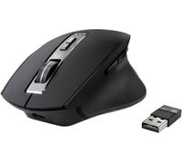 Renkforce RF-WM-300 Souris ergonomique Bluetooth, sans fil optique noir/gris 7 Boutons 2400 dpi ergonomique