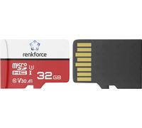 Renkforce RFmSD32 Carte microSDHC 32 GB A1 Application Performance Class, v30 Video Speed Class Standard de puissance A1, avec