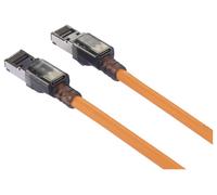 Renkforce RJ45 Câble réseau, câble patch CAT 6a S/FTP 1.00 m orange fonction de détection de ports ,