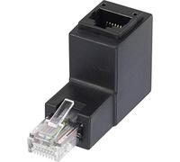 RENKFORCE RJ45 réseau informatique Adaptateur CAT 5e Coudé vers le haut à 90° [1x RJ45 mâle - 1x RJ45 femelle] 0.00 m noir