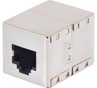 Renkforce RJ45 réseau informatique Adaptateur CAT 6 [1x RJ45 femelle - 1x RJ45 femelle] métal