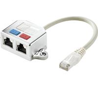 Renkforce RJ45 réseau informatique Adaptateur en T CAT 5e [2x RJ45 femelle - 1x RJ45 mâle] 15.00 cm métal