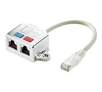 RENKFORCE RJ45 réseau informatique Adaptateur en T CAT 5e [2x RJ45 femelle - 1x RJ45 mâle] 15.00 cm métal