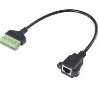 Renkforce RJ45 réseau informatique Câble adaptateur [1x RJ45 femelle 8P8C - 1x Raccordement par serrage] 30 cm noir