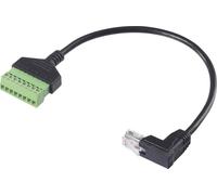 Renkforce RJ45 réseau informatique Câble adaptateur [1x RJ45 mâle 8P8C - 1x Raccordement par serrage] 30 cm noir