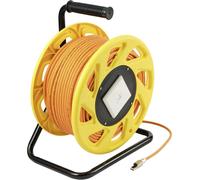 Renkforce RJ45 réseau informatique Enrouleur de câble CAT 6a (câble brut CAT 7) S/FTP 90 m orange sans halogène