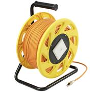 Renkforce RJ45 réseau informatique Enrouleur de câble CAT 6a (câble brut CAT 7) S/FTP 90 m orange sans halogène