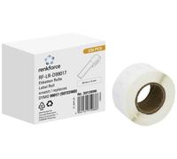 Renkforce Rouleau d'étiquettes compatible remplace DYMO DYMO 99017 50 x 12 mm papier blanc 220 pc(s) fixation permanente