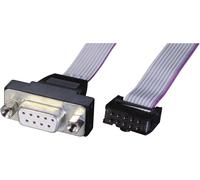 Renkforce série Câble de raccordement [1x SUB-D femelle 9 pôles - 1x barrette femelle 10 pôles] 0.26 m gris