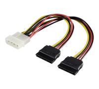 Renkforce Strom Y-adaptateur [1x IDE-Strom-prise mâle 4pol. - 2x SATA-Strom-Buchse 15pol.] 0.20 m noir, Rot, Gel