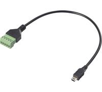 Renkforce USB 2.0 Câble adaptateur [1x USB 2.0 mâle Mini-B - 1x Raccordement par serrage] RF-6443960 30 cm gaine en PVC