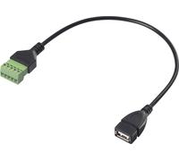 Renkforce USB 2.0 Câble adaptateur [1x USB 2.0 type A femelle - 1x Raccordement par serrage] RF-6443968 30 cm gaine en PVC
