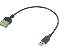 Renkforce USB 2.0 Câble adaptateur [1x USB 2.0 type A mâle - 1x Raccordement par serrage] RF-6443966 30 cm gaine en PVC