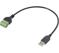 Renkforce USB 2.0 Câble adaptateur [1x USB 2.0 type A mâle - 1x Raccordement par serrage] RF-6443966 30 cm gaine en PVC
