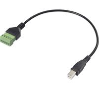 Renkforce USB 2.0 Câble adaptateur [1x USB 2.0 type B mâle - 1x Raccordement par serrage] RF-6443964 30 cm gaine en PVC