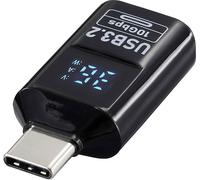 Renkforce USB Adaptateur [1x USB-C® mâle - 1x USB-A femelle] USB 3.2 Type C/A Charging Adapter, PD36W, 10 Gpbs LED-Display Laden