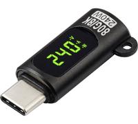 Renkforce USB-C® Adaptateur [1x USB-C® mâle - 1x USB-C® femelle (Power Delivery)] Aluminium LED Display USB-C® to USB-C® Adapter, 240W 80Gbps 8K écran LED