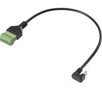 Renkforce USB-C® Câble adaptateur coudé [1x USB-C® mâle - 1x Raccordement par serrage] RF-6443970 30 cm gaine en PVC