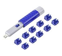 Verrou port LAN RJ45 Renkforce RF-4695234 jeu de 10 argent-bleu avec 1 clé
