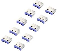 Renkforce Verrouillage de port USB RF-4695230 jeu de 10 argent-bleu RF-4695230