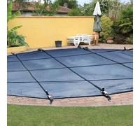 RENLXFI Bâche de Piscine Bâche De Piscine Ronde sur Mesure, Bâche De Sécurité pour Piscine, Filet Solide, Bâche Pliable pour Piscines, Filet Anti-Feuilles(Blue,Dia 8m/26.2ft)