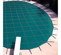 RENLXFI Bâche de Piscine Couvertures De Sécurité pour Piscines Creusées, Couverture d'hiver Ronde Personnalisable pour Piscines 1 2 3 4 5 6 7 8 9 10 M, Anti-poussière(Green,Dia 26ft/7.9m)